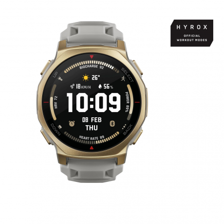 Amazfit T-Rex 3 Pro - 44 mm - Yes smart watch with strap - silicone - wrist size: 140-205 mm - display 1.32" - Bluetooth, Wi-Fi, NFC - 46.8 g - arctic gold - 0