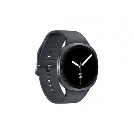 Samsung Galaxy Watch8 - 44 mm - graphite - smart watch with sport band - rubber - graphite - band size: M/L - display 1.47" - 32 GB - NFC, Bluetooth, Wi-Fi - 34 g - 2