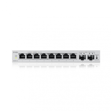 Zyxel GS1200v3 Series GS1200-10v3 - Switch - Managed - 8 x 10 / 100 / 1000 + 2 x Gigabit SFP - desktop - 2