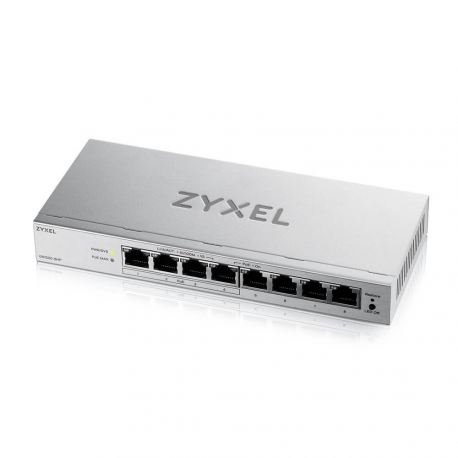 Zyxel GS1200v3 Series GS1200-8HPv3 - Switch - Managed - 8 x 10 / 100 / 1000 (4 PoE+) - desktop - PoE+ (68 W) - 0