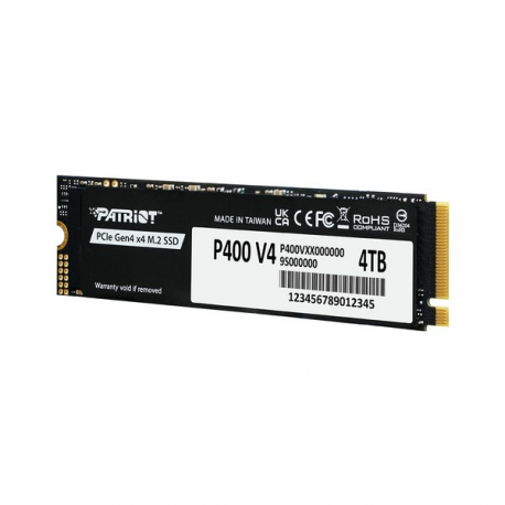 Patriot P400 V4 - SSD - 500 GB - internal - M.2 2280 - PCIe 4.0 x4 (NVMe) - 2