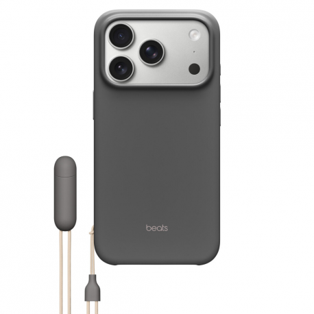 Beats - Back cover for mobile phone - with kickstand - MagSafe compatibility - polycarbonate - granite grey - for iPhone 17 Pro - 0