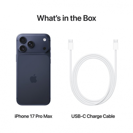 Apple iPhone 17 Pro Max - 5G smartphone - dual-SIM  /  Internal Memory 512 GB - OLED display - 6.9" - 2868 x 1320 pixels (120 Hz) - 3x rear cameras 48 MP, 48 MP, 48 MP - front camera 18 Megapixel - deep blue - 7