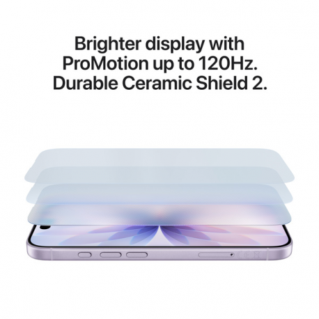 Apple iPhone 17 - 5G smartphone - dual-SIM  /  Internal Memory 512 GB - OLED display - 6.3" - 2622 x 1206 pixels (120 Hz) - 2x rear cameras 48 MP, 48 MP - front camera 18 Megapixel - lavender - 4