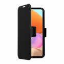 Screenor Clever - Flip cover for mobile phone - eco-leather, thermoplastic polyurethane (TPU) - black - for Samsung Galaxy A17