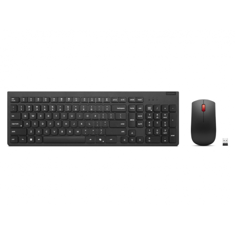 Lenovo Essential Wireless Combo Gen 2 - Keyboard and mouse set - wireless - 2.4 GHz - QWERTY - Norwegian - black - brown box - 0