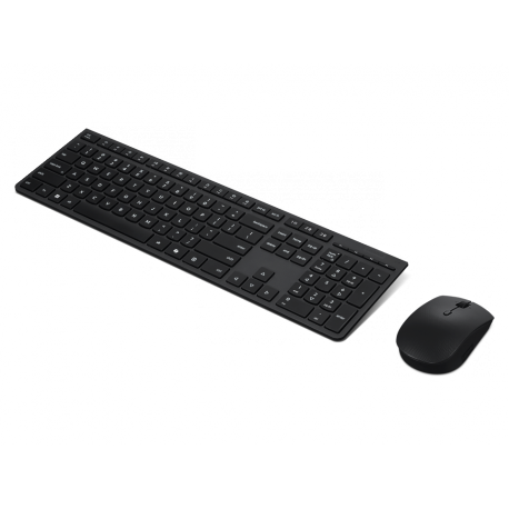 Lenovo Professional - Keyboard and mouse set - full size - wireless - Bluetooth, 2.4 GHz - QWERTY - Danish - grey - brown box - 2