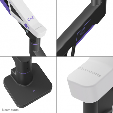 Neomounts ACE DS70-256BL1 - Mounting kit (articulating arm) - full-motion - for flat panel - gaming - steel - black - screen size: 24"-57" - desk-mountable - 10