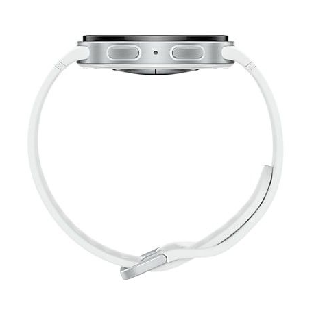 Samsung Galaxy Watch8 - 44 mm - silver - smart watch with sport band - rubber - white - band size: M/L - display 1.47" - 32 GB - NFC, Bluetooth, Wi-Fi - 34 g - 2