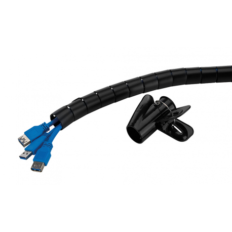 Neomounts - Cable management sleeve - for 1-5 cables, universal - black - 2 m - 0