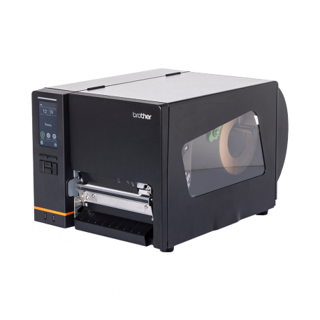 Brother TJ-6521TN - Label printer - direct thermal  /  thermal transfer - Roll (17.27 cm) - 300 dpi - up to 254 mm / sec - serial, USB 2.0, USB host, LAN - 3