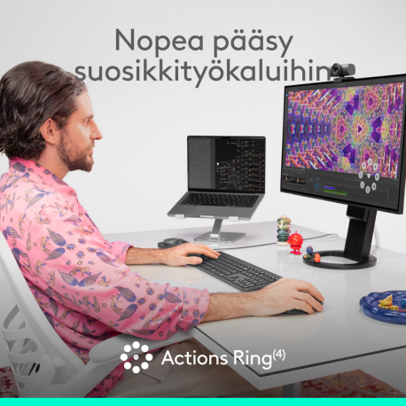 Logitech MX Master 4 for Business - Mouse - 8 buttons - wireless - Bluetooth, 2.4 GHz - Logitech Logi Bolt USB receiver - 10