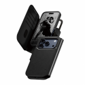 CARE by PanzerGlass Tango - Flip cover for mobile phone - MagSafe compatibility - vegan leather - black - for Apple iPhone 17 Pro