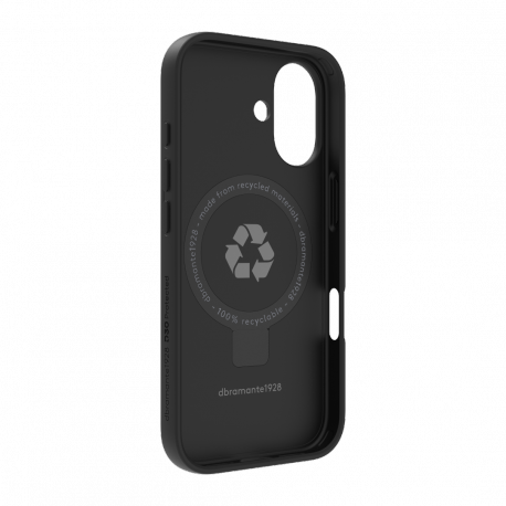 dbramante1928 Iceland Ultra - Back cover for mobile phone - rugged - kickstand - MagSafe compatibility - D3O, plastic - black - for Apple iPhone 17 - 1