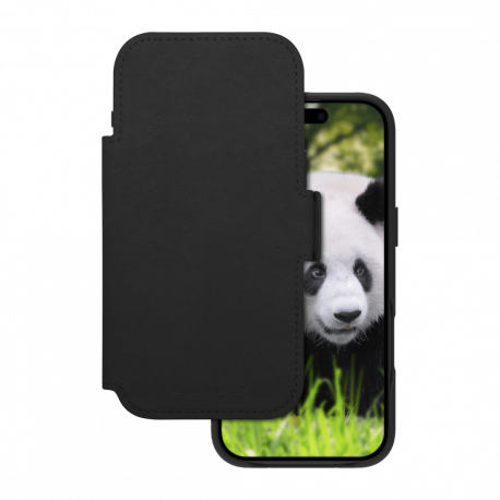 dbramante1928 Lynge - Flip cover for mobile phone - MagSafe compatibility - full-grain leather - black - for Apple iPhone Air - 0