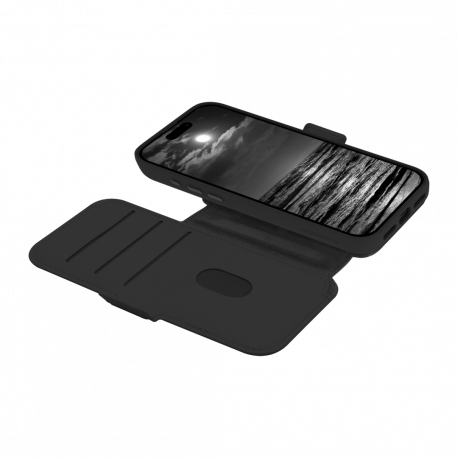 dbramante1928 Lynge - Flip cover for mobile phone - MagSafe compatibility - midnight - for Apple iPhone 17 Pro Max - 1
