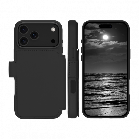 dbramante1928 Lynge - Flip cover for mobile phone - MagSafe compatibility - midnight - for Apple iPhone 17 Pro Max - 2