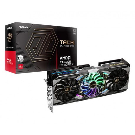 ASRock Radeon RX 9070 XT Taichi 16GB OC - Graphics card - Radeon RX 9070 XT - 16 GB GDDR6 - PCIe 5.0 x16 - 3 x DisplayPort, HDMI - 0