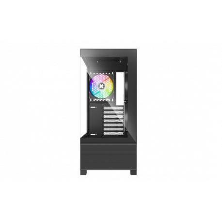 Xilence Xilent Beam - Midi-tower - ATX - windowed side panel (tempered glass) - no power supply (ATX) - black - USB/Audio - 7