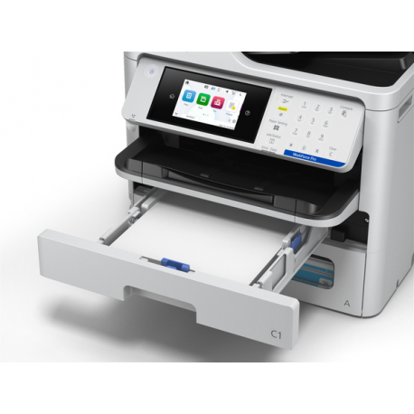 Epson WorkForce Pro EM-C800RDWF - Multifunction printer - colour - ink-jet - A4 (210 x 297 mm) (original) - A4 / Legal (media) - up to 25 ppm (printing) - 330 sheets - 33.6 Kbps - USB 2.0, Gigabit LAN, Wi-Fi(ac) - 7