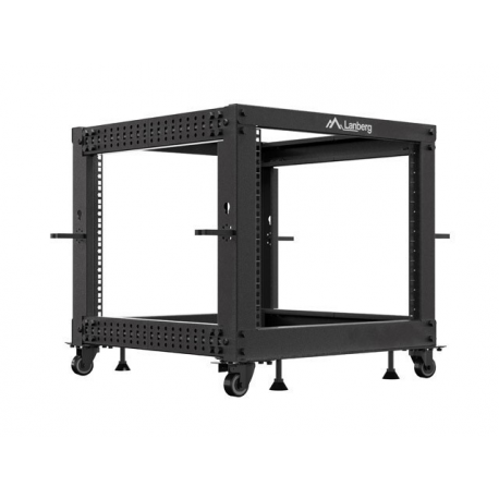 Lanberg - Rack open frame - 600 x 600 - 1100, adjustable - black, RAL 9004 - 9U - 19" - 0