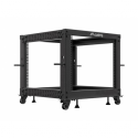 Lanberg - Rack open frame - 600 x 600 - 1100, adjustable - black, RAL 9004 - 9U - 19"