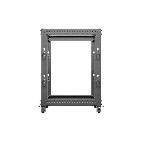 Lanberg - Rack open frame - 600 x 600 - 1100, adjustable - free-standing - black, RAL 9004 - 15U - 19" - 3
