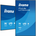 iiyama ProLite LH7564UHS-B1AG - 75" Diagonal Class (74.5" viewable) LED-backlit LCD display - digital signage - with built-in SoC media player - 4K UHD (2160p) 3840 x 2160 - black bezel with matte finish