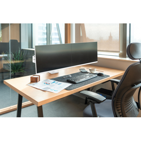 Ergotron LX Pro - Mounting kit (dual arm) - for 2 LCD displays - side-by-side - aluminium - white - screen size: up to 27" - desk-mountable - 2