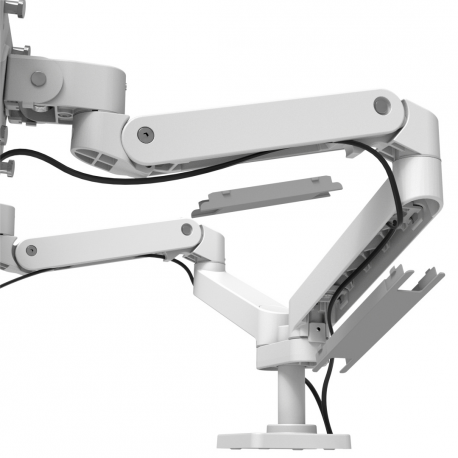 Ergotron LX Pro - Mounting kit (dual arm) - for 2 LCD displays - side-by-side - aluminium - white - screen size: up to 27" - desk-mountable - 6