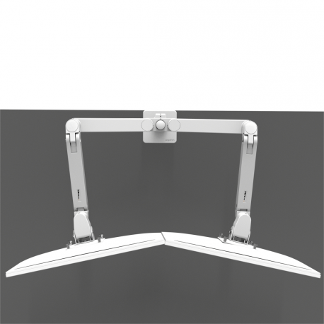 Ergotron LX Pro - Mounting kit (dual arm) - for 2 LCD displays - side-by-side - aluminium - white - screen size: up to 27" - desk-mountable - 9