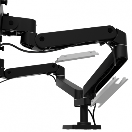 Ergotron LX Pro - Mounting kit (dual arm) - modular - for 2 LCD displays - side-by-side - aluminium - black - screen size: up to 27" - desk-mountable - 5