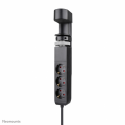 Neomounts - Power strip - USB-C + USB-A - AC 230 V - 3680 Watt - input: Type F - output connectors: 3 (2 x 24 pin USB-C (PD), USB, 3 x power Type F) - 1.4 m cord - black - with Clamp Desk Mount