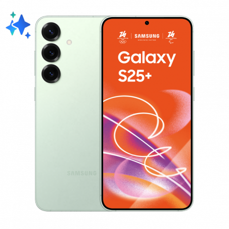 Samsung Galaxy S25+ - 5G smartphone - dual-SIM - RAM 12 GB  /  Internal Memory 256 GB - OLED display - 6.7" - 3120 x 1440 pixels (120 Hz) - 3x rear cameras 50 MP, 12 MP, 10 MP - front camera 12 MP - mint - 0