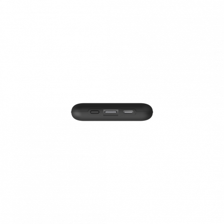 dbramante1928 re-charge - Power bank - 10000 mAh - 20 Watt - Apple 2.4A, PD / PPS, Apple Fast Charge, QC 3.0 - 2 output connectors (24 pin USB-C, USB Type A) - on cable: USB-C - black - 3