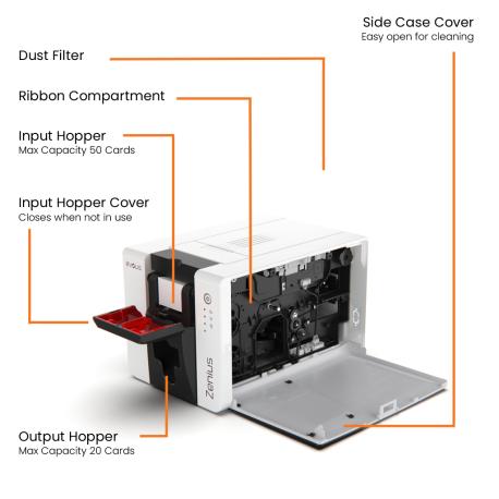 Evolis Zenius 2, single sided, 12 dots/mm (300 dpi), USB, Ethernet - 4