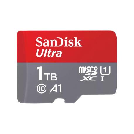 SanDisk Ultra - Flash memory card (microSDXC to SD adapter included) - 1 TB - A1  /  UHS Class 1  /  Class10 - microSDXC UHS-I - 0