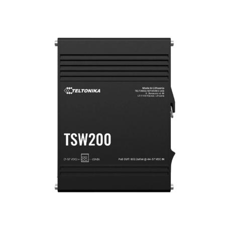 Teltonika TSW200 - Switch - DIN rail mountable - PoE+ (240 W) - 0