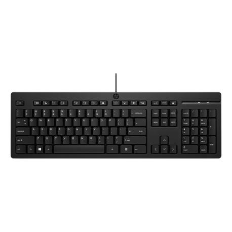 HP 125 G2 - Keyboard - 100% - full size - USB - Russian - black - 0