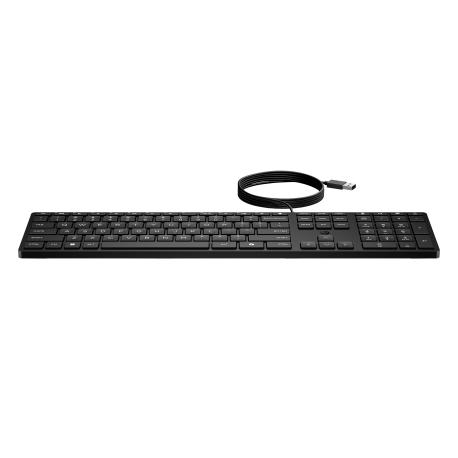 HP Desktop 320K - Keyboard - 3-zone layout, low profile key travel - full size - USB - QWERTY - Estonian - black - Smart Buy - 0