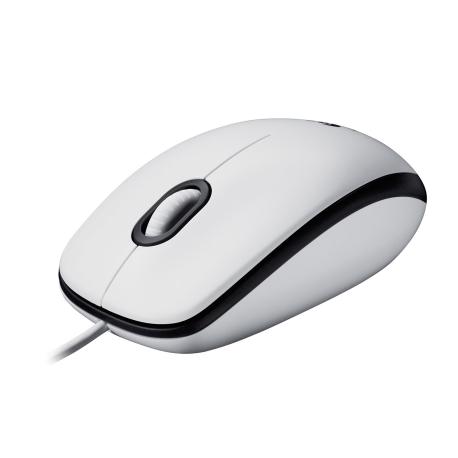 Logitech M100 - Mouse - full size - right and left-handed - optical - 3 buttons - wired - USB - 0