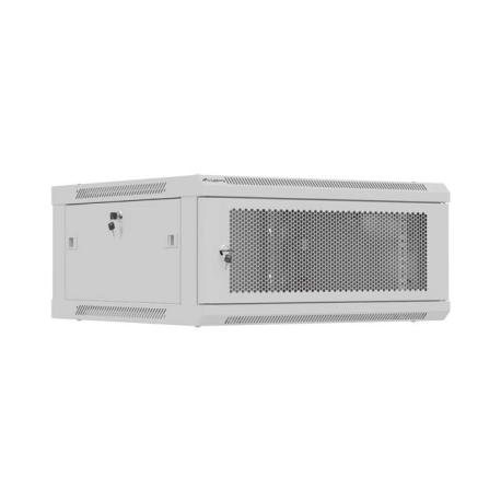 Lanberg WF01 Series - Rack cabinet - 600x600, flat pack, with perforated door - wall mountable - grey, RAL7035 - 4U - 19" - 0