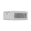 Lanberg WF01 Series - Rack cabinet - 600x600, flat pack, with perforated door - wall mountable - grey, RAL7035 - 4U - 19"