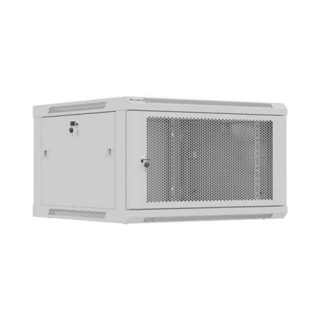 Lanberg WF01 Series - Rack cabinet - 600x600, flat pack, with perforated door - wall mountable - RAL7035, grey - 6U - 19" - 0