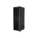 Lanberg - Rack cabinet - with 4 cooling fans, display - black, RAL 9004 - 37U - 19"