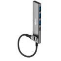 goobay - Hub - 5 Gbit / s, slim - 1 x USB-C 3.2 + 3 x USB 3.2 - desktop