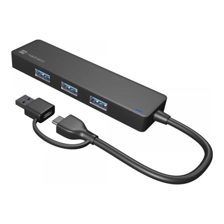 Natec Mayfly - Hub - 4 x SuperSpeed USB 3.0 - desktop - 0