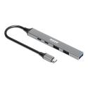 PORT Connect - Hub - 1 x USB-C + 1 x USB-C (power delivery) + 2 x USB-A 2.0 + 1 x USB-A 3.2 Gen 1 - desktop