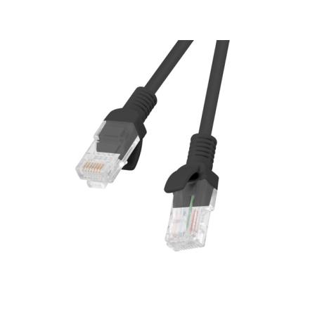 Lanberg - Patch cable - RJ-45 (M) to RJ-45 (M) - 3 m - UTP - CAT 5e - molded, snagless, stranded - black, RAL 9004 - 0