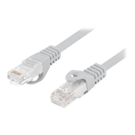Lanberg PCU6-10CU - Patch cable - RJ-45 (M) to RJ-45 (M) - 25 cm - 5.4 mm - UTP - CAT 6 - halogen-free, molded, snagless - grey - for P / N: PPS6-0024-S, PPS6-1024-S, PPU6-1024-B, PPU6-1024-S, PPU6-9012-B, PPU6-9012-S - 0